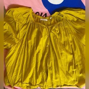 Cute Doen Chartreuse Green Blouse